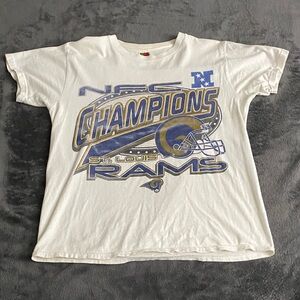 Vintage White St. Louis Rams NFC Champions T-Shirt